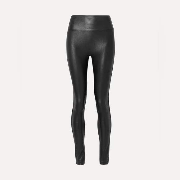 SPANX Black Faux Leather Leggings